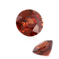  Zircon rouge du soir (gemme et boîte de collection)