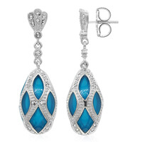 Boucles d'oreilles en argent et Marcassite miroir chromée (Dallas Prince Designs)