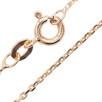 Or jaune 375/1000 - Chaîne maille forçat - 45cm - 2,1 g