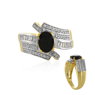 Bague en argent et Tourmaline noire