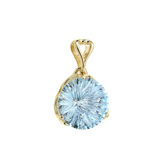 Pendentif en or et Topaze bleue