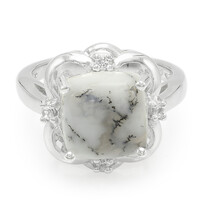 Bague en argent et Agate dendritique