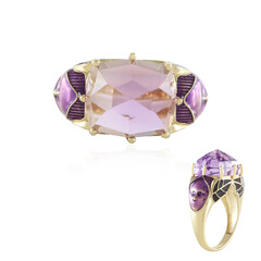 Bague en argent et Améthyste Rose de France (Adela Silber)