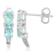 Boucles d'oreilles en argent et Apatite bleue
