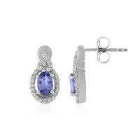 Boucles d'oreilles en argent et Tanzanite