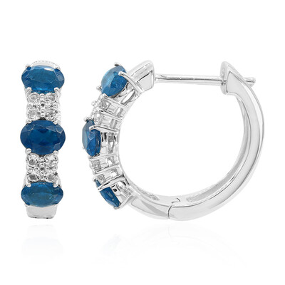 Boucles d'oreilles en or et Apatite bleu roi