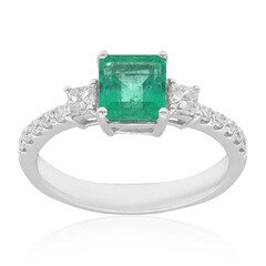 Bague en or et Emeraude de Zambie AAA (CIRARI)