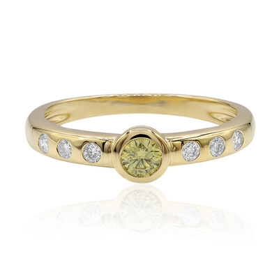 Bague en or et Diamant VS1 jaune (Annette)