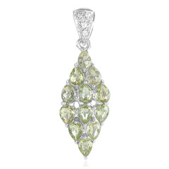 Pendentif en argent et Tourmaline cuprifère