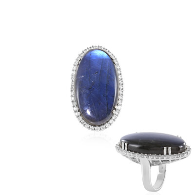 Bague en argent et Labradorite (MONOSONO COLLECTION)