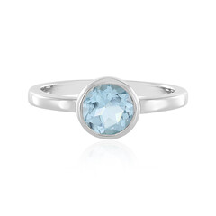 Bague en argent et Topaze bleu ciel
