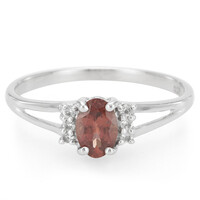Bague en argent et Grenat de Malaya