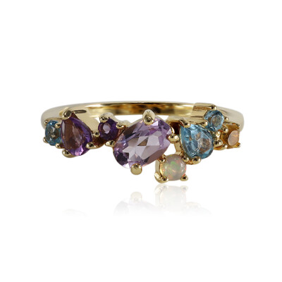 Bague en argent et Améthyste Rose de France
