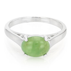Bague en argent et Chrysoprase impériale