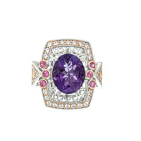 Bague en argent et Améthyste de Zambie (Dallas Prince Designs)