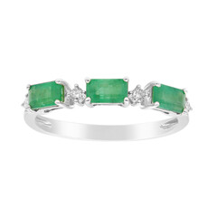 Bague en or et Emeraude de Zambie AAA (CIRARI)