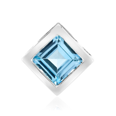 Pendentif en argent et Topaze bleu ciel (MONOSONO COLLECTION)