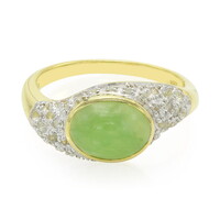 Bague en argent et Chrysoprase impériale