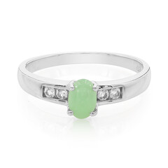 Bague en argent et Chrysoprase impériale