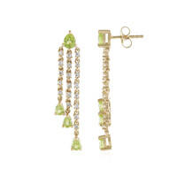 Boucles d'oreilles en argent et Péridot