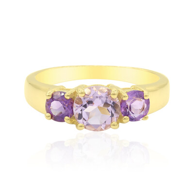 Bague en argent et Améthyste Rose de France