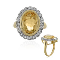 Bague en argent et Citrine