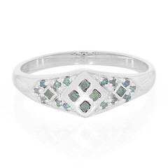 Bague en argent et Diamant fantaisie