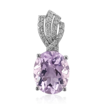 Pendentif en argent et Améthyste Rose de France
