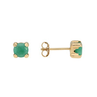 Boucles d'oreilles en or et Emeraude