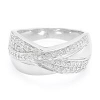 Bague en argent et Saphir blanc