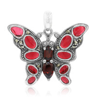 Pendentif en argent et Grenat du Mozambique