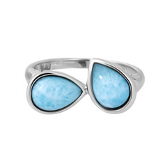Bague en argent et Larimar
