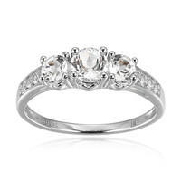 Bague en argent et Topaze blanche