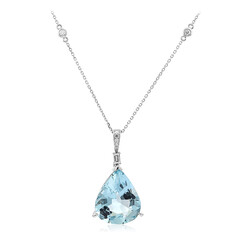 Collier en or et Aigue-Marine du Brésil AAA (AMAYANI)