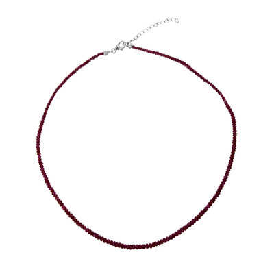 Collier en argent et Rubis du Mozambique