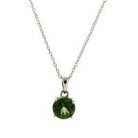 Collier en argent et Topaze kiwi