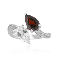 Bague en argent et Topaze blanche