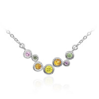 Collier en argent et Saphir jaune