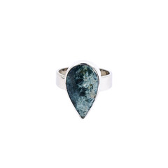 Bague en argent et Jaspe ocelot