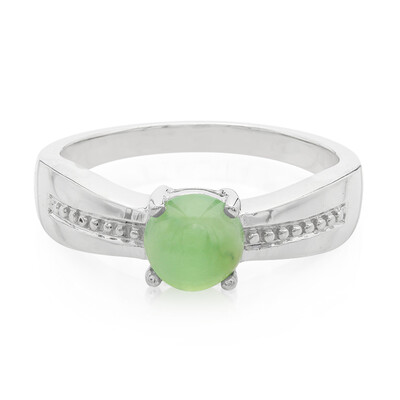 Bague pour homme en argent et Chrysoprase impériale