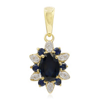 Pendentif en or et Saphir bleu