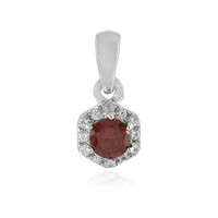 Pendentif en argent et Zircon framboise