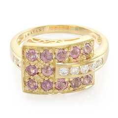Bague en or et Saphir Padparadscha non chauffé (AMAYANI)