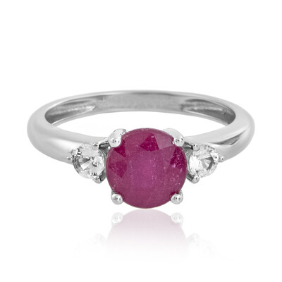 Bague en argent et Rubis du Mozambique