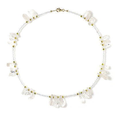 Collier en argent et Hématite dorée (Riya)