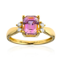 Bague en or et Diaspora rose (AMAYANI)