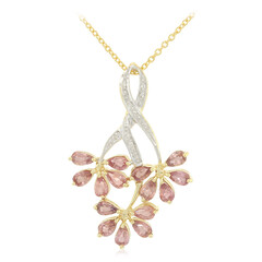 Collier en or et Saphir Padparadscha non chauffé (AMAYANI)