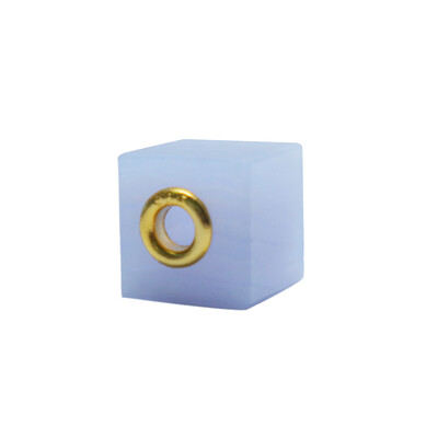 Pendentif en argent et Calcédoine bleue (MONOSONO COLLECTION)