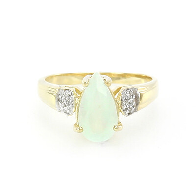 Bague en argent et Opale Paraïba