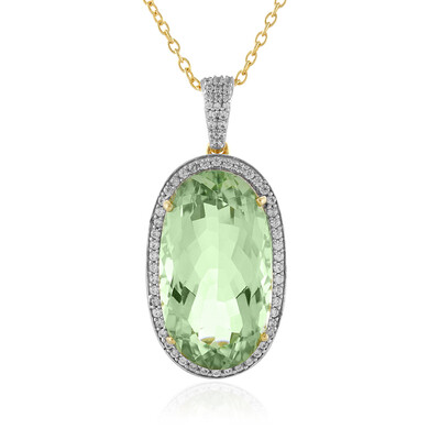 Collier en argent et Améthyste verte